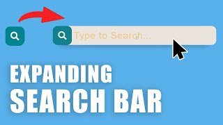 Expanding search bar using HTML and CSS Tutorial