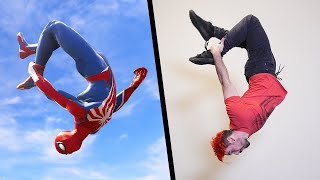 Trying Stunts From Spider-Man 2 IN REAL LIFE (PS5, Parkour)