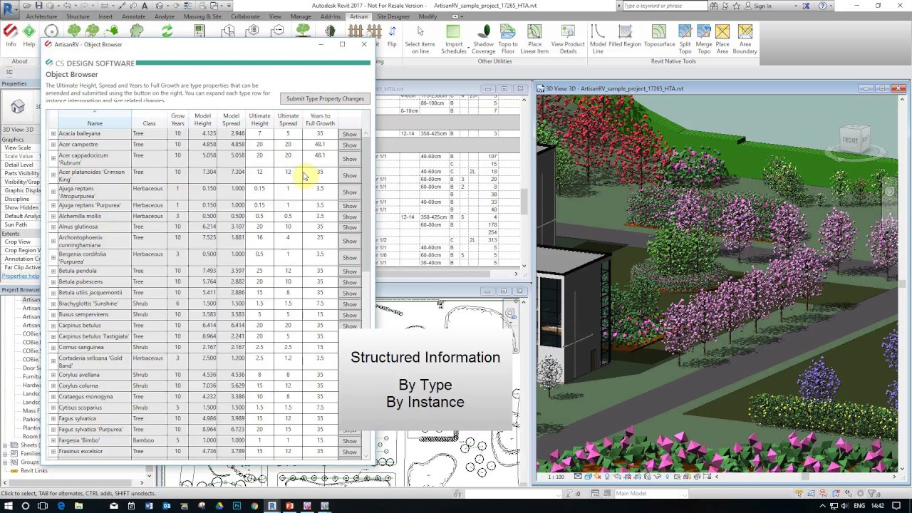 Planting In Revit Using CS ArtisanRV - YouTube