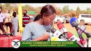 NANA PROF. OHENEBA BOACHIE-ADJEI WOAHENE II (OTUMFUO HIAHENE) AT KUNSU COMMUNITY MINING SCHEME