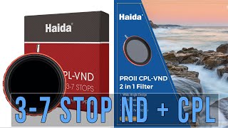 Haida CPL + 3-7 stop VDN filter, 2 in 1 filter made easy