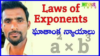 Laws of Exponents | Properties of Powers ( Indices ) | ఘాతాంక ధర్మాలు | Basic Mathis | Nivas Info