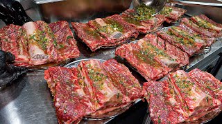 Mouth-watering!! Best Korean spare rib BBQ - Korean street food