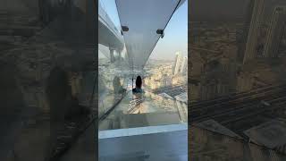 Glass slide 😨 54 floor Sky View Observatory #dubai