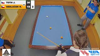 Czech league | 3-cushion | 1st class | 7th round | Jiří Toth v Radek Sedláček