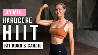 30 Min Hardcore Full Body HIIT Workout For Fat Burn & Cardio | No Equipment | At Home | No Repeats