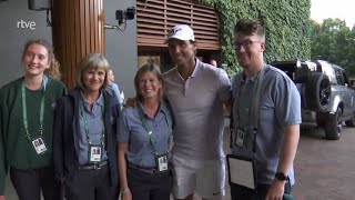 Rafael Nadal's Farewell to staff after injury in Wimbeldon 2022