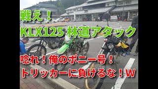 KLX125で久しぶりの林道アタック！　トリッカーに負けるな！