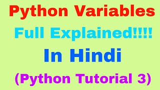 Python Variables: Declare, Concatenate, Global, Local & Delete a variable ( Python Tutorial 3)