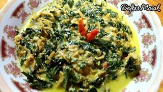 Resep Sayur Santan Daun Singkong Udang Rebon Kering