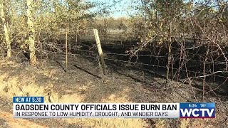 Gadsden County officials issue burn ban