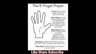 5 Finger Prayer 🙏✝️🙏 #prayer #five #rules #spirituality #dailyprayer #jesus #amen
