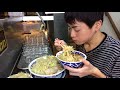 【大食い】【モッパン】元祖ラーメン大でつけ麺大盛りの野菜マシマシ食べる！【カワザイル】