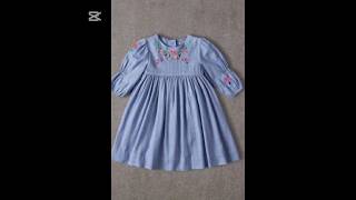 Baby girl top design  embroidery, frock trending,#shorts viral