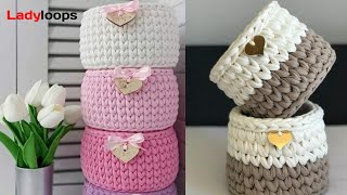 New Crochet Basket | Beautiful Crochet Basket Pattern and Ideas | Crochet Basket Ideas | Ladyloops