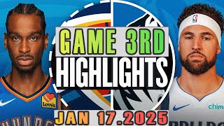 Dallas Mavericks Vs Oklahoma City Thunder Game 3rd Highlights Jan 17,2025 NBA Season 2024-25