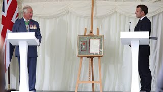 Prince Charles accepts Legion d'Honneur as Emmanuel Macron bestows honour on London for wartime role