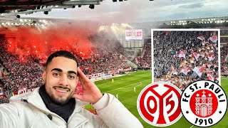 SPANNUNG PUR 🤯 PYRO vom FEINSTEN🧨  Mainz05 vs. St Pauli Stadionvlog 🏟️