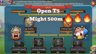 Open T5 might 500m \u0026 trik/cara cepat open t5 🔥🔥🔥  #lordsmobile #BOc #f2p