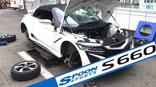 S660 スプーンダウンサス走行インプレッション