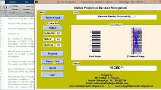 Matlab Project for Barcode Recognition using Image Processing
