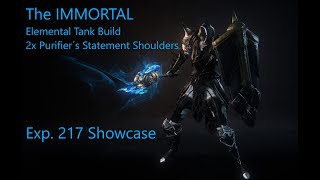 Wolcen 1.1.4.4 The IMMORTAL. Elemental Tank Build. 2x Purifier´s Statement. Exp 217 Showcase