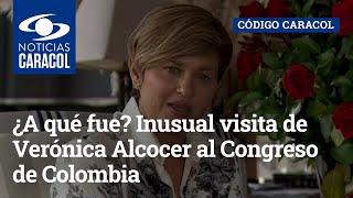 ¿A qué fue? Inusual visita de Verónica Alcocer al Congreso de Colombia