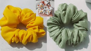 DIY Scrunchies Hair Rubber band Easyway #yputubeshorts #diy #scrunc