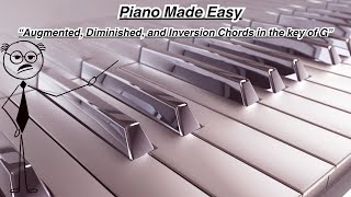 Learn G Augmented & Diminished Chords + Inversions | Beginner Piano Tutorial 🎹