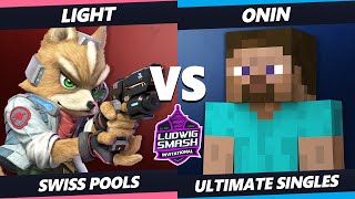 Ludwig Invitational - Light (Fox) Vs. Onin (Steve) SSBU Ultimate Tournament