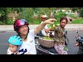 siem reap trip visit buy and eat fruits and cakes around krong siem reap and preah dak village