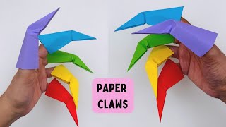 How To Make Easy Paper CLAWS For Kids / Halloween Craft Ideas / Paper Craft Easy / KIDS crafts