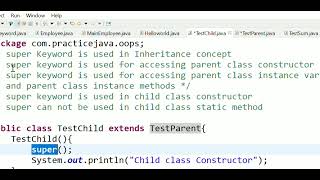 Super keyword in Java| Java Basics 32 | Java in Telugu