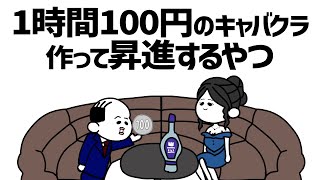 【アニメ】1時間100円のキャバクラ作って昇進するやつ