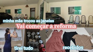 Vai começar a reforma:tirei tudo que estava exposto na cozinha/Minha mãe trocou as janelas/Recebidos