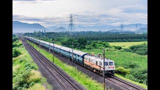 Furious Maitree Express Bangladeshi Train passing Bounjan Rail Bridge, Dilpashar- Bangladesh Railway