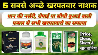 5 Best Herbicides In Paddy|धान के 5 सबसे अच्छे खरपतवार नाशक|Bispyribac Sodium|Agricultural Knowledge