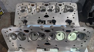 SBC World Aluminum heads Motown hardcore 23°  220cc Fully Ported single Turbo 406 build