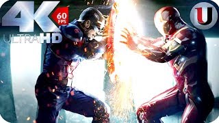 Iron Man vs Captain America & Bucky Part 1- Captain America Civil War 2016 MOVIE CLIP (4K)