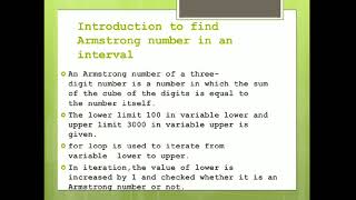 Python Tutorial | Introduction to Armstrong number in an interval