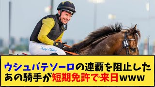 【競馬】｢ウシュバテソーロの連覇を阻止したあの騎手が短期免許で来日www」に対する反応【反応集】