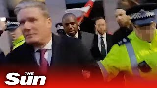 Sir Keir Starmer MOBBED by protestors screaming 'traitor' outside parliament