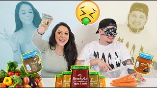 ADULT VS BABY FOOD CHALLENGE! W/ Benny & Alondra!