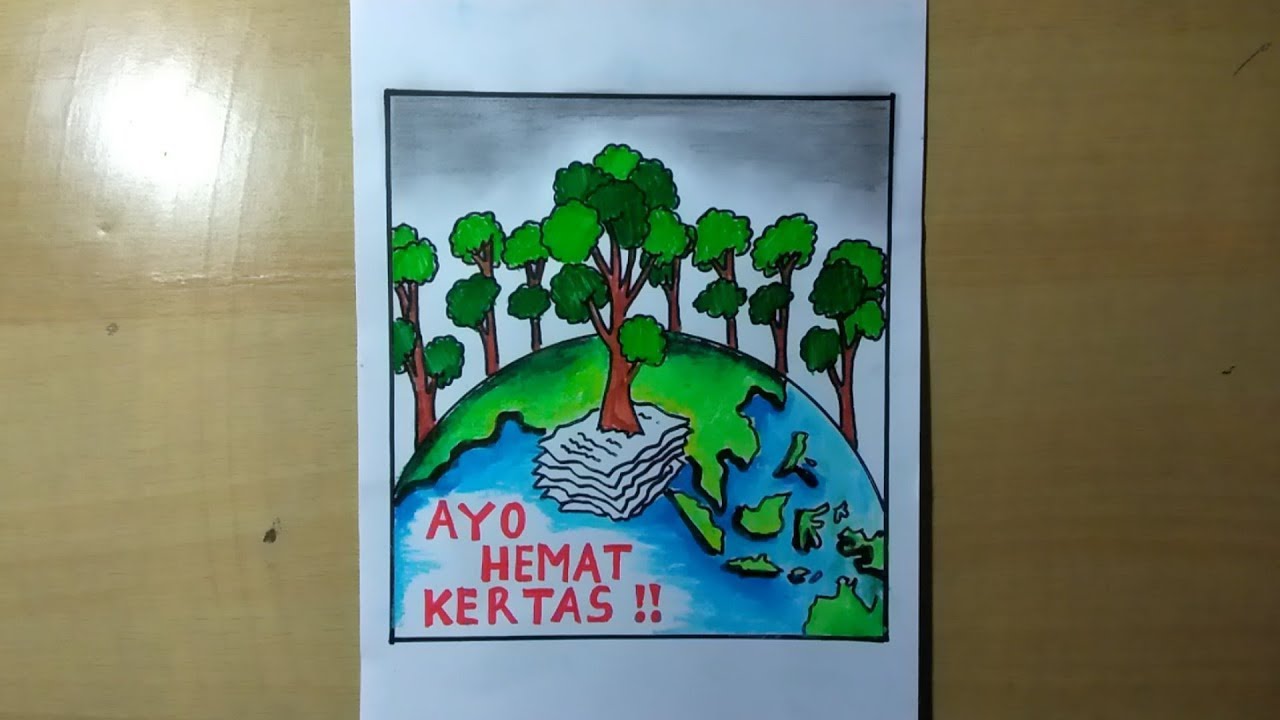 Cara Membuat Poster Hemat Energi | Hemat Kertas - YouTube