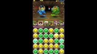 【パズドラ】神面の間 地獄級　俊才の臥龍神・諸葛亮 （緑孔明）封印耐性100%PT ノーコン攻略