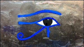 How to paint acrylic swipe Pharaohs technique using only Mica powder #acrylicpouring #swipe #egyart