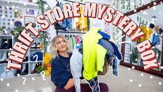 I tried a THRIFT STORE MYSTERY BOX so you don't have to | Try On Thrift Store Haul