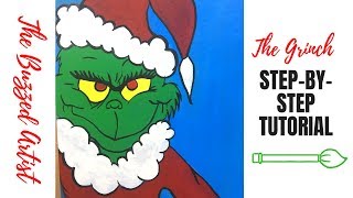 How to Paint The Grinch | Step by Step Christmas Painting Tutorial For Beginners