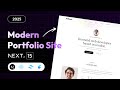 How To Make Portfolio Website Using Next JS | Build Modern Portfolio Site In React JS