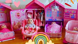 Baby Annabell Bedroom, Hospital, Bathroom, New Baby Dolls Cupcake Party, Pram Walk and Bedtime Play